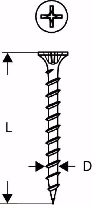 Actual product image Bosch Professional Zubehör Drywall screw coarse thread. S-G. 3.9 x 30 mm (20 Screws per piece)