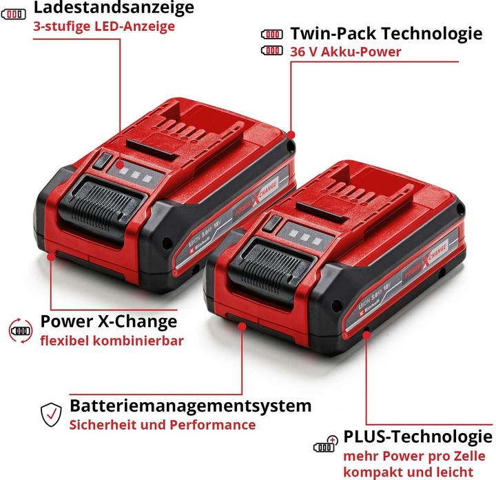 Productafbeelding Einhell Oplaadbare batterij, 18 V 3,0 Ah, PXC Plus Twinpack (18 V)