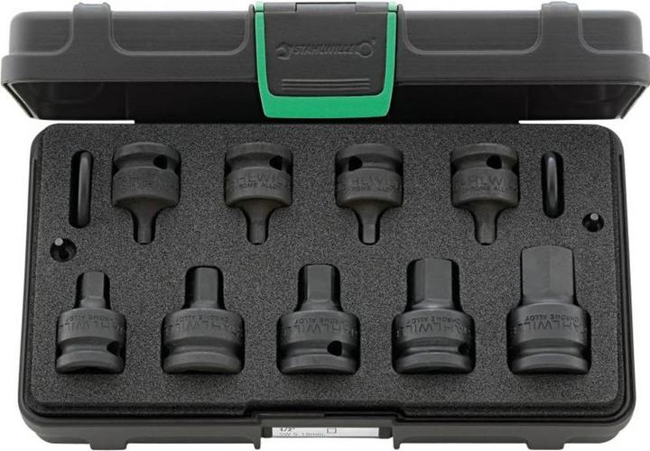 Produktbild Stahlwille 54IMP/9 IMPACT-Satz INHEX-Einsätze (6 mm, 10 mm, 7 mm, 8 mm, 5 mm, 12 mm, 14 mm, 17 mm, 19 mm)