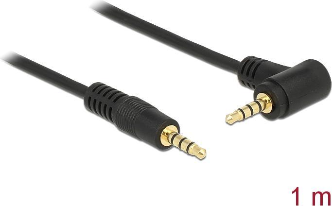 Immagine prodotto Delock Cavo jack 4 pin maschio > maschio (1 m, Connettore da 3,5 mm (AUX))
