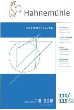 Produktbild Hahnemühle Transparentpapier Entwurfblock 115 g/qm, 1 Block (A4, Kein Einband)