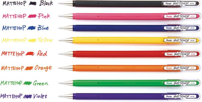 Actual product image Pentel Gel rollerball pen Mattehop (Red, 1 x)