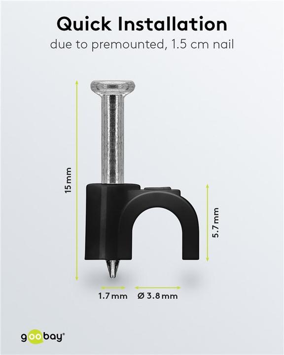 Produktbild Goobay Kabelschelle 4 mm, schwarz