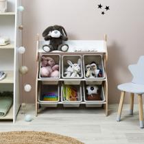 Actual product image Home Deco Kids unicorn storage unit with 6 bins