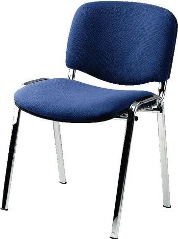 Actual product image Nowy Styl Besucherstuhl ISO PLUS Stoff Gestell aus Chrom Blau