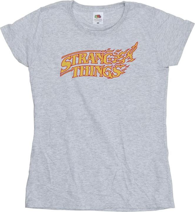 Actual product image Netflix Womens/Ladies Stranger Things Logo Breaking Cotton T-Shirt (XXL)