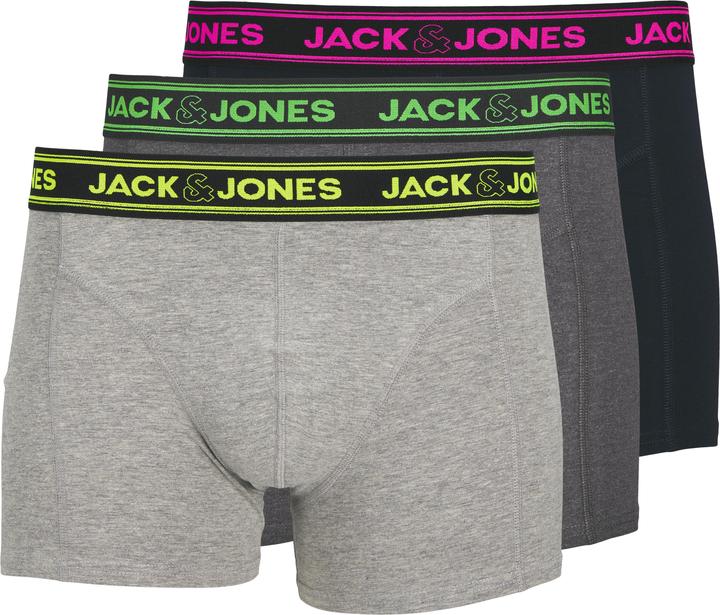 Jack & Jones Jacethan Solid Trunks 3 Pack Sn (L, 3er Pack)