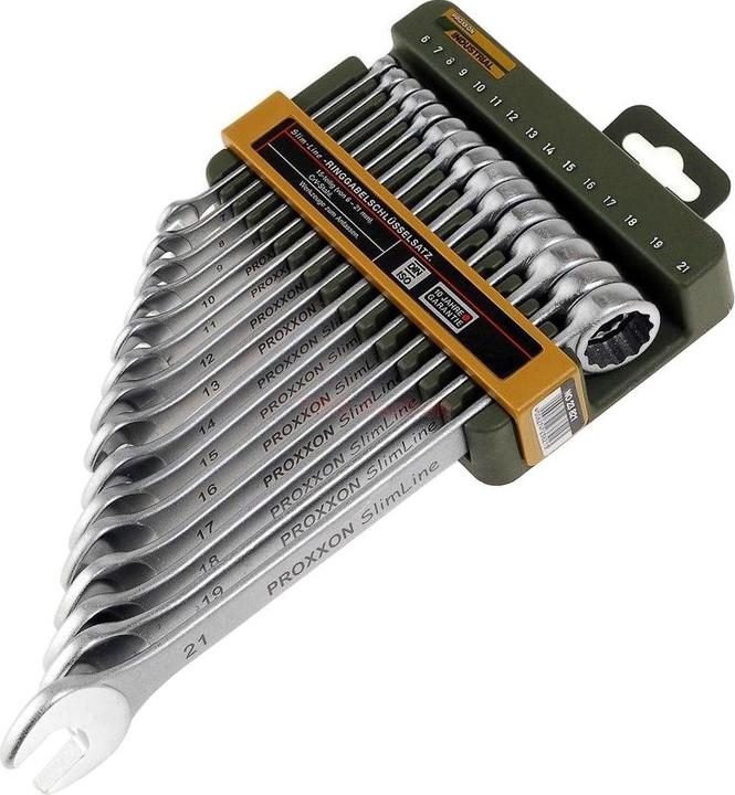 Produktbild Proxxon Ring-Maulschlüssel-Satz 15teil (19 mm, 6 mm, 12 mm, 14 mm, 16 mm, 10  mm, 21 mm, 18 mm, 7 mm, 17 mm, 11 mm, 15 mm, 8 mm, 9 mm, 13 mm, 20 mm)