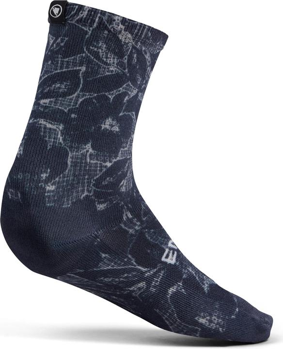 Actual product image Endura Grid Floral Ltd Print Sock Bk (L/XL)