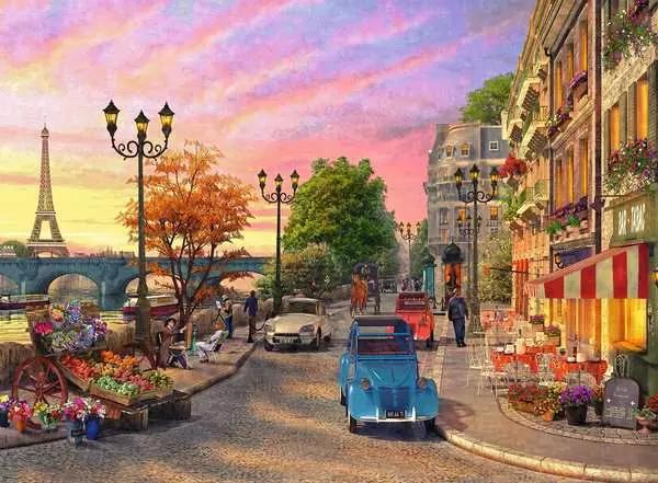 Actual product image Ravensburger Jigsaw puzzle Evening mood in Paris, 500 pieces. (500 pieces)