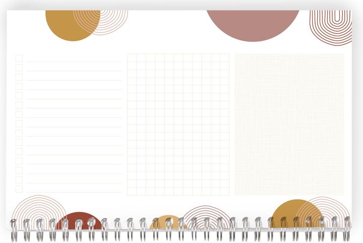 Produktbild Clairefontaine notizblock planer mit vollständiger bindung, kopfzeile, 53 bedruckte blätter terracotta (Harter Einband)