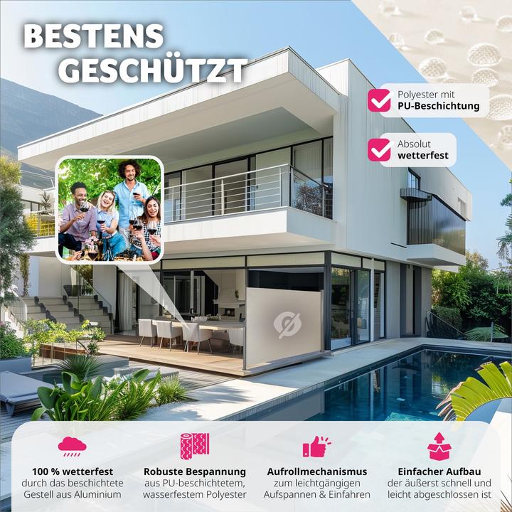 Produktbild tectake Seitenmarkise (1.80 m)