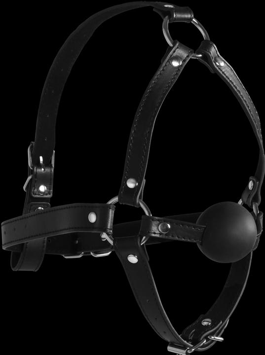 Actual product image Ouch! Head Harness with Solid Ball Gag
