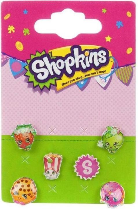 Image du produit Shopkins Figurines de filles Set de 6 boucles d'oreilles en métal (Matériau 100% synthétique)