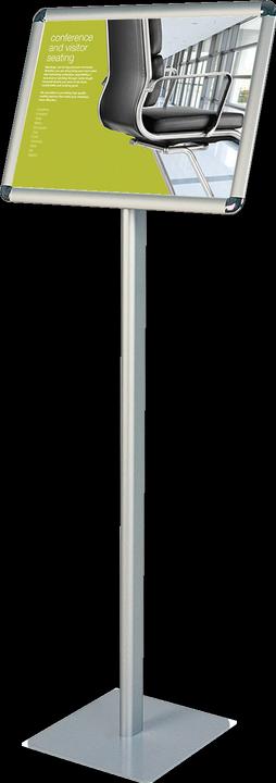 Produktbild Franken Infoständer "Standard", DIN A3 quer, Höhe: 1.200 mm silbereloxierter Aluminiumrahmen, 25 mm Klapprah (A3)