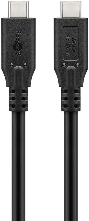 Goobay USB-C-Kabel, USB 3.2, 60 W, 10 Gbit/s, Power Delivery, 2 m (2 m, USB 3.2, 60 W)