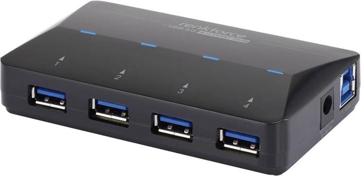 Productafbeelding Renkforce 4+1 Poort USB 3.0 Hub met Sneeuw (USB-B, 5 Havens)