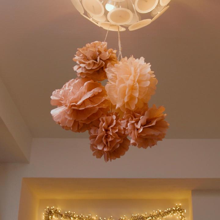 Actual product image I Am Creative Paper lantern pompom's decoration party