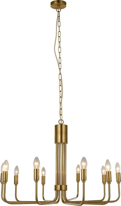 Lindby Lustre Elanova, dix flammes, laiton (80 cm)