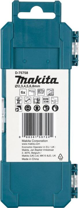 Produktbild Makita Bohrer-Set HSS-Co 6-tlg. (6,0, 5,0, 2,0 mm, 4,0, 3,0)