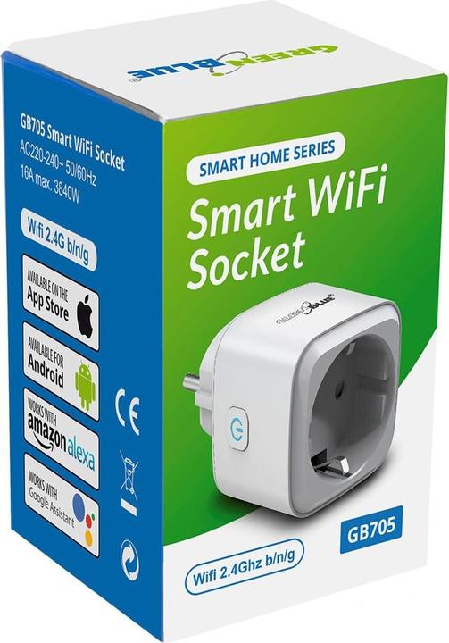 Actual product image Greenblue Remote controlled WIFI socket GB705