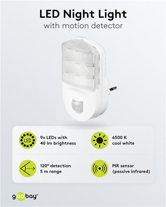 Produktbild Goobay LED-Nachtlicht mit Bewegungsmelder