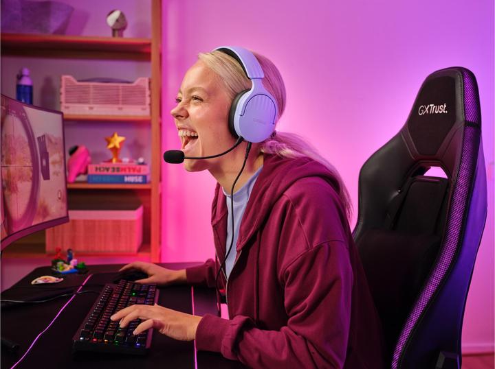 Actual product image Trust Gxt489p Fayzo Headset Purple (Cable)