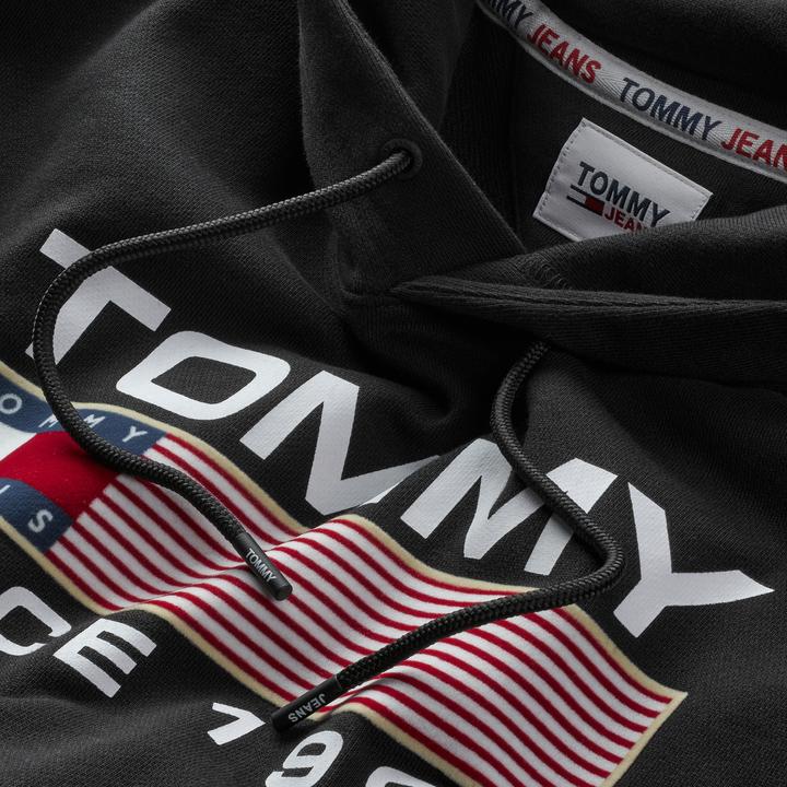 Actual product image Tommy Hilfiger TJM REG ATHLETIC LOGO HOODIE, black(bdsblack), size L (L)