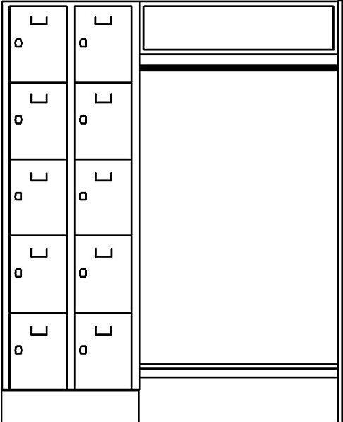 Produktbild Wolf Schliessfachgarderoben-System (147 cm, 185 cm)