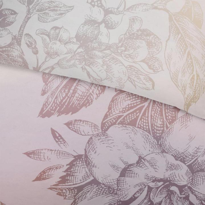 Produktbild Dormisette Mako-Satin Bettwäsche Floral lila (Bettwäsche Set, 135x200 cm + 80x80 cm)