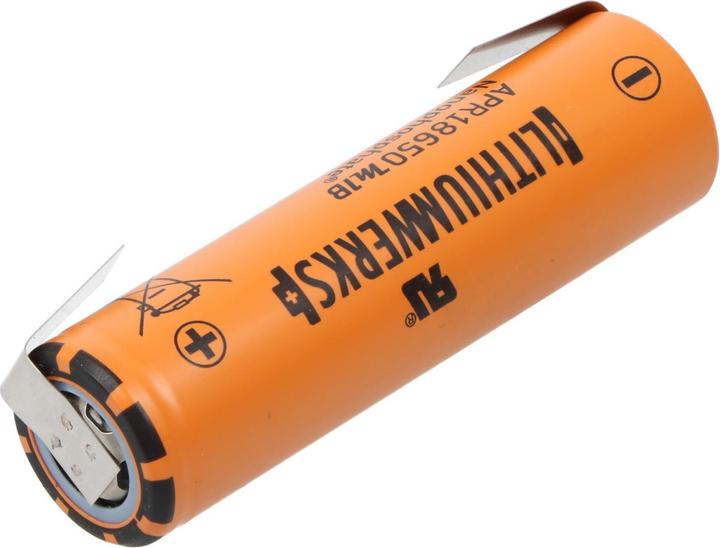 Image du produit A123 Systems A123 APR18650M-A1 1100mAh 3,2V - 3,3V LiFePo4 Akku mit Lötfahne U-Form (1 pcs, 1100 mAh)