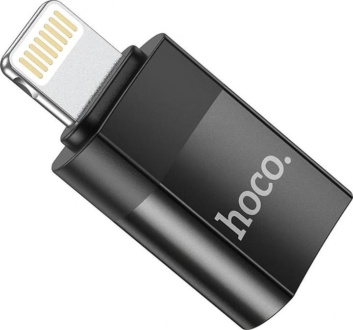 Actual product image Hoco USB Adapter UA17 Type-C - Lightning Black (Lightning)