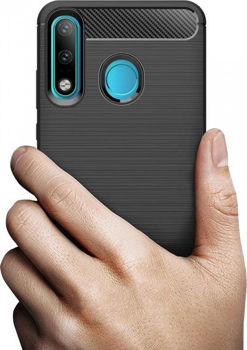 Produktbild Screenguard Huawei P30 Lite Hülle Carbon Brushed Soft TPU (Huawei P30 Lite)