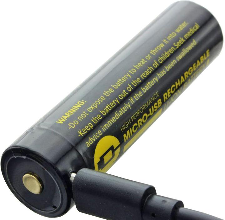 Immagine prodotto AccuCell Batteria 18650 con presa di ricarica micro USB (1 pz., 18650, 3300 mAh)