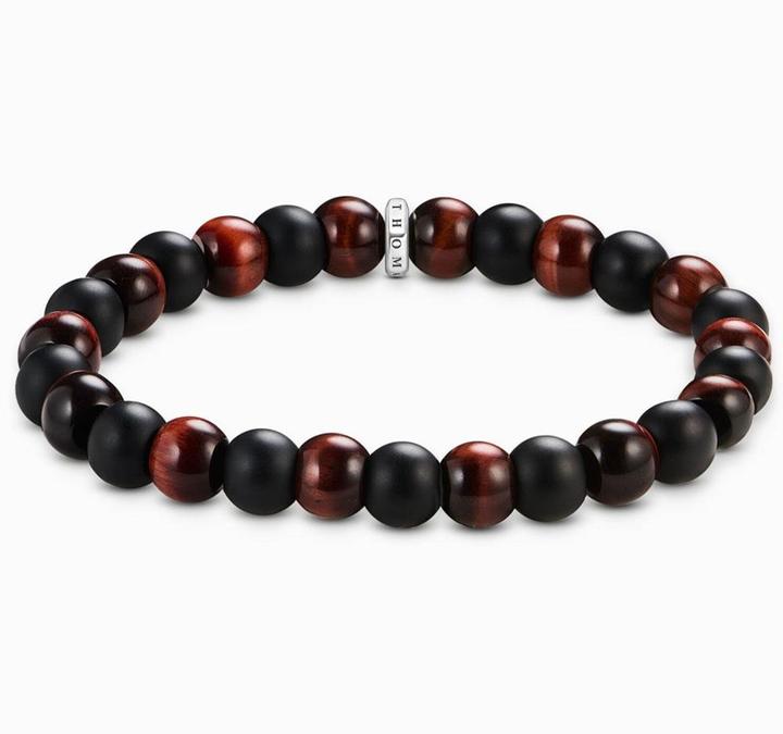 Actual product image Thomas Sabo Armband Obsidian und rotes Tigerauge (19 cm, Silver 925)