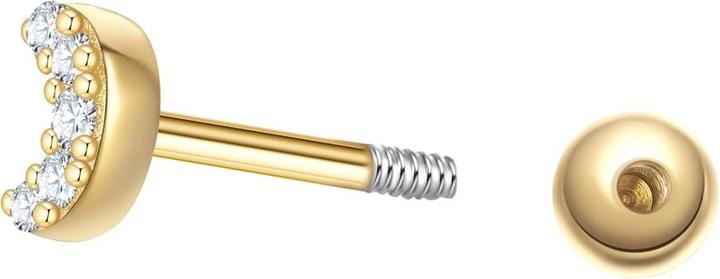 Produktbild Glanzstücke München Damen Ohrstecker Mond Sterling Silber - 37406 (Sterling Silber)