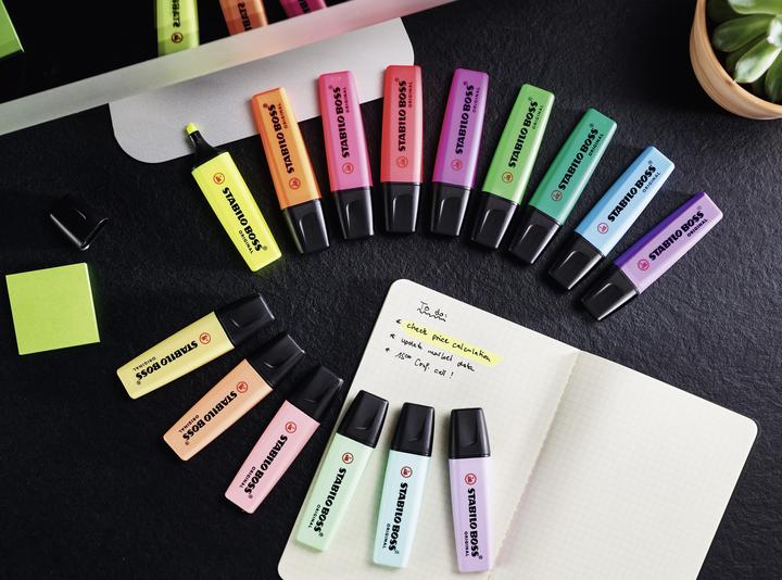 Produktbild STABILO BOSS ORIGINAL Textmarker (Sortiert, 5 mm, 15 x)