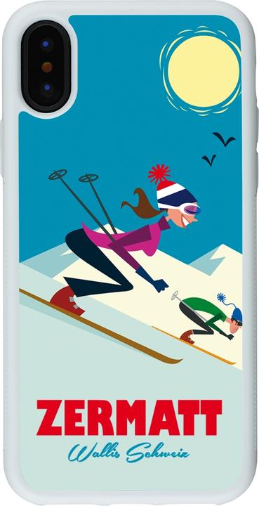 Actual product image PhoneLook Coque silicone rigide blanc Zermatt Ski Downhill (Apple iPhone XS, Apple iPhone X)