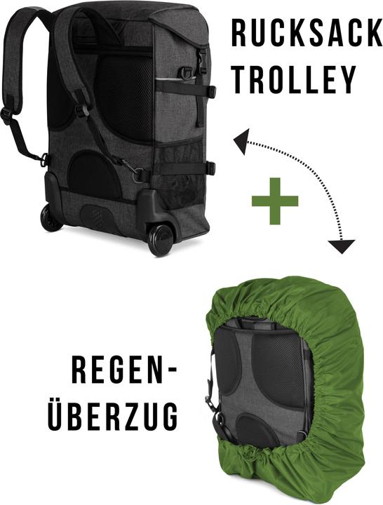 Produktbild Normani Rucksack mit Trolleyfunktion 37 L und Regenüberzug (37 l)