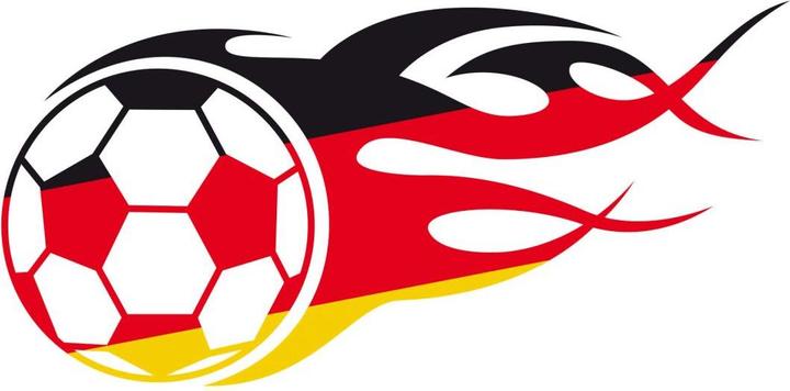 Immagine prodotto Trenddeko Calcio con coda di fiamma oro (110 x 54 cm)