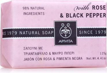 Produktbild Apivita Natural Soap Rose & Black Pepper