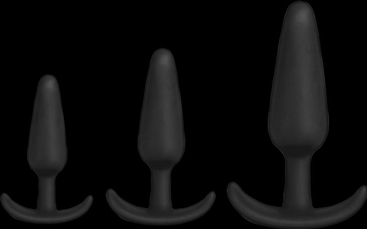 Produktbild Doc Johnson Tush Trainer - 3 Piece Silicone Set - Black