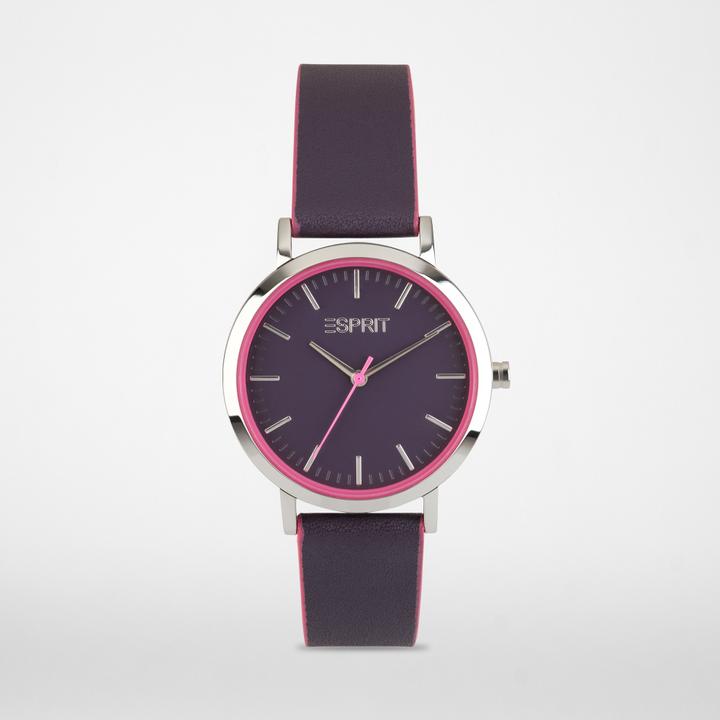 Actual product image Esprit ES EVERYDAY 34MM 3H PLUM DIAL PLUM ST Wristwatch (34 mm)
