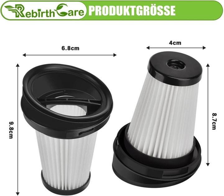 Produktbild Plutoos VCH9632 Filter für Grundig VCH9629 VCH9630 VCH9631 VCH9632 VCH9832 VCH9829 Handstaubsauger Filter He