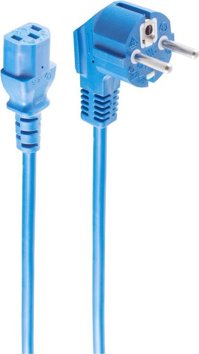 Immagine prodotto Shiverpeaks Cavo di alimentazione con contatto di protezione BASIC-S, 3,0 m, blu (3 m, CEE 7/7, C13)