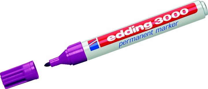 Produktbild Edding Permanent Marker 3000 (Rot, Violett, 1.50 mm, 1 x)