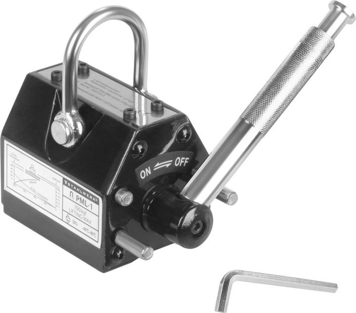 Produktbild Stahlwerk Lasthebemagnet mit 100 kg 220 lbs Tragkraft und 350kg 771 lbs Zugkraft (1 x)