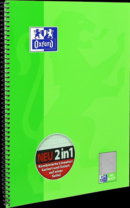 Actual product image Oxford College notebook (A4+, Checked, Lined, Soft cover)