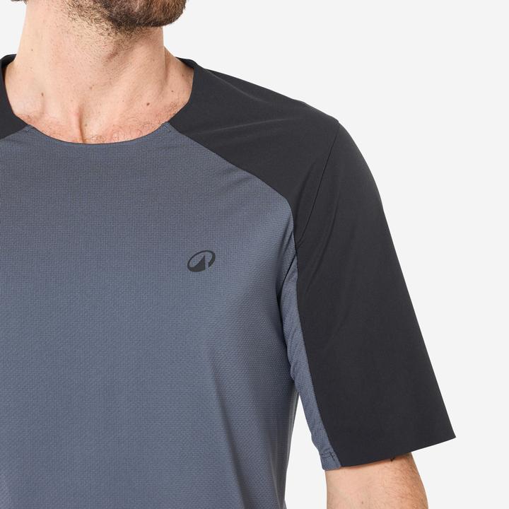 Produktbild Rockrider Radtrikot MTB kurzarm Cargo Herren grau/schwarz (M)