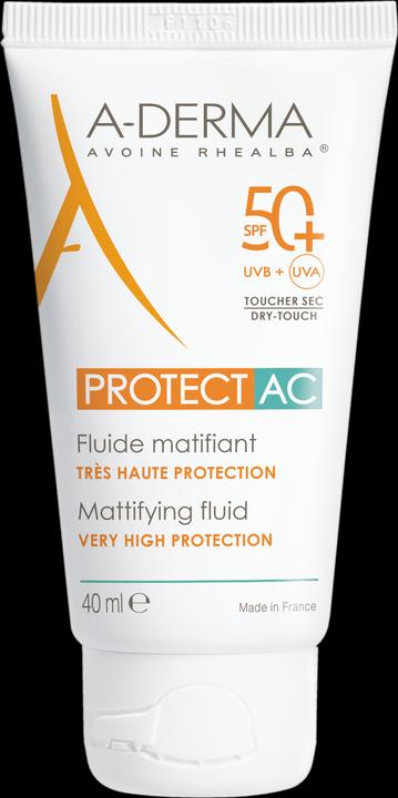 A-Derma PROTECT-AC mattifying fluid SPF50+ (Sun cream face, SPF 50+, 40 ml, 67 g)
